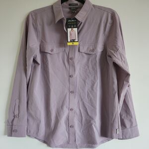 Eddie Bauer Women's Classic Fit Long Sleeve Button Up Departure Shirt Sz S NWT